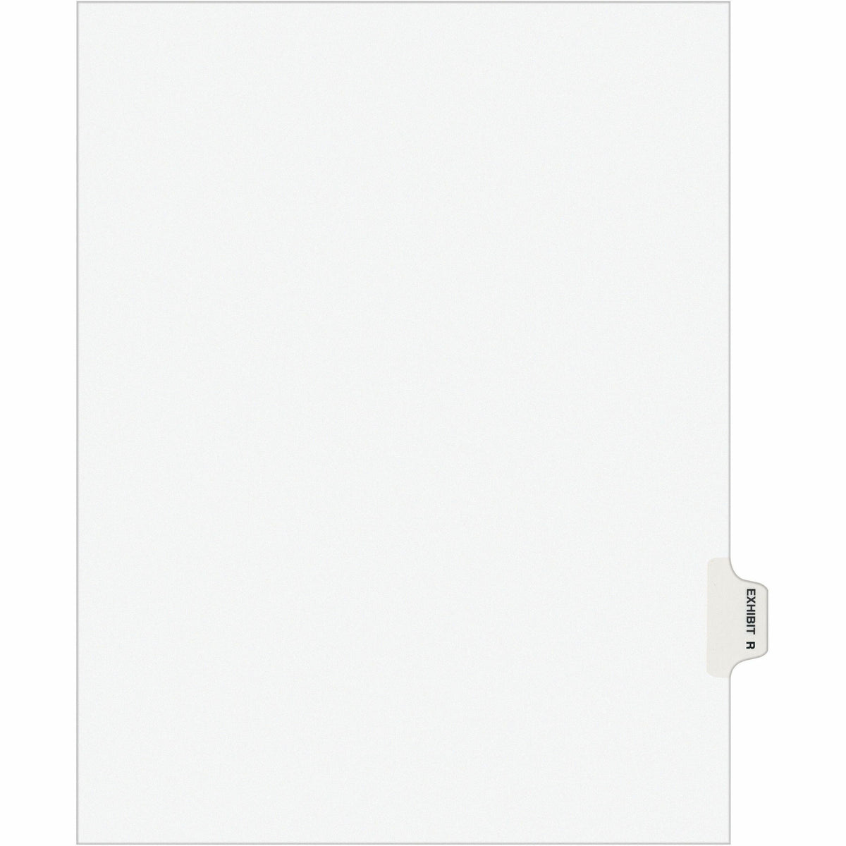 Avery® Individual Legal Exhibit Dividers - Avery Style - 1 Printed Tab(s) - Character - R - 8.5" Divider Width x 11" Div