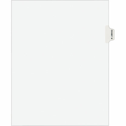 Avery® Individual Legal Exhibit Dividers - Avery Style - 1 Printed Tab(s) - Character - W - 8.5" Divider Width x 11" Div