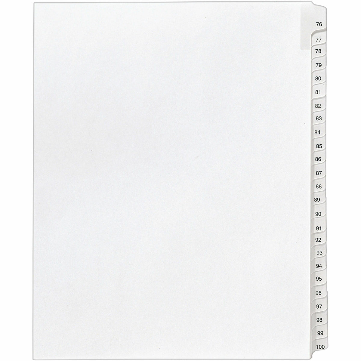 Avery® Allstate Style Collated Legal Dividers - 25 x Divider(s) - Printed Tab(s) - Digit - 76-100 - 25 Tab(s)/Set - 1 Se