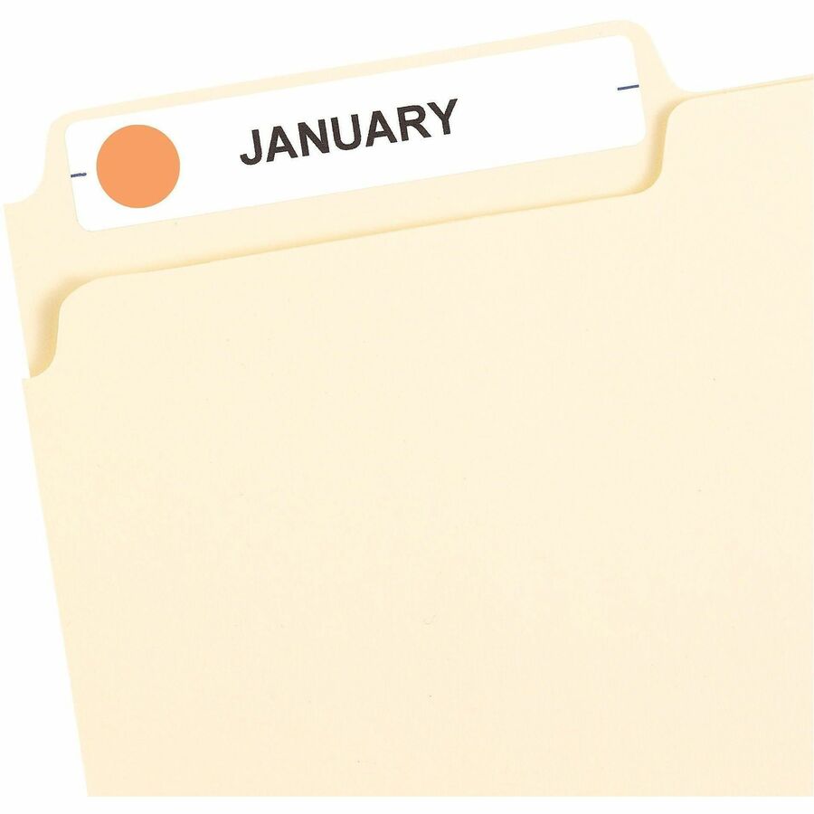 Avery® Color-Coding Labels - 1/2" Diameter - Removable Adhesive - Round - Orange - Paper - 60 / Sheet - 840 / Pack