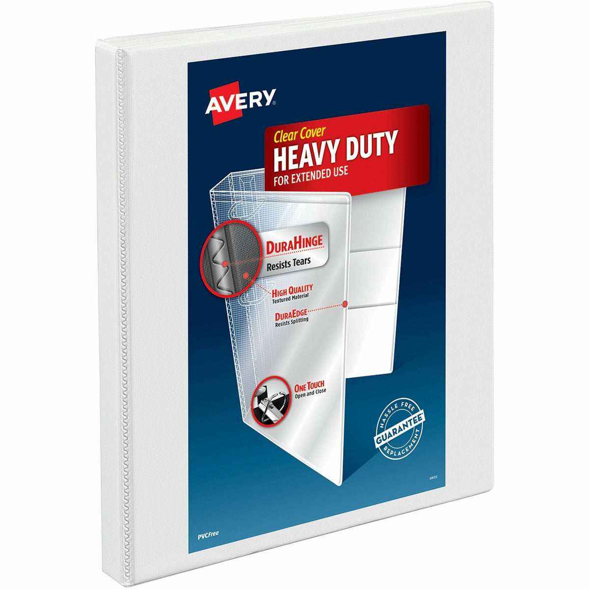 Avery® Heavy-duty Nonstick View Binder - 1/2" Binder Capacity - Letter - 8 1/2" x 11" Sheet Size - 120 Sheet Capacity - 