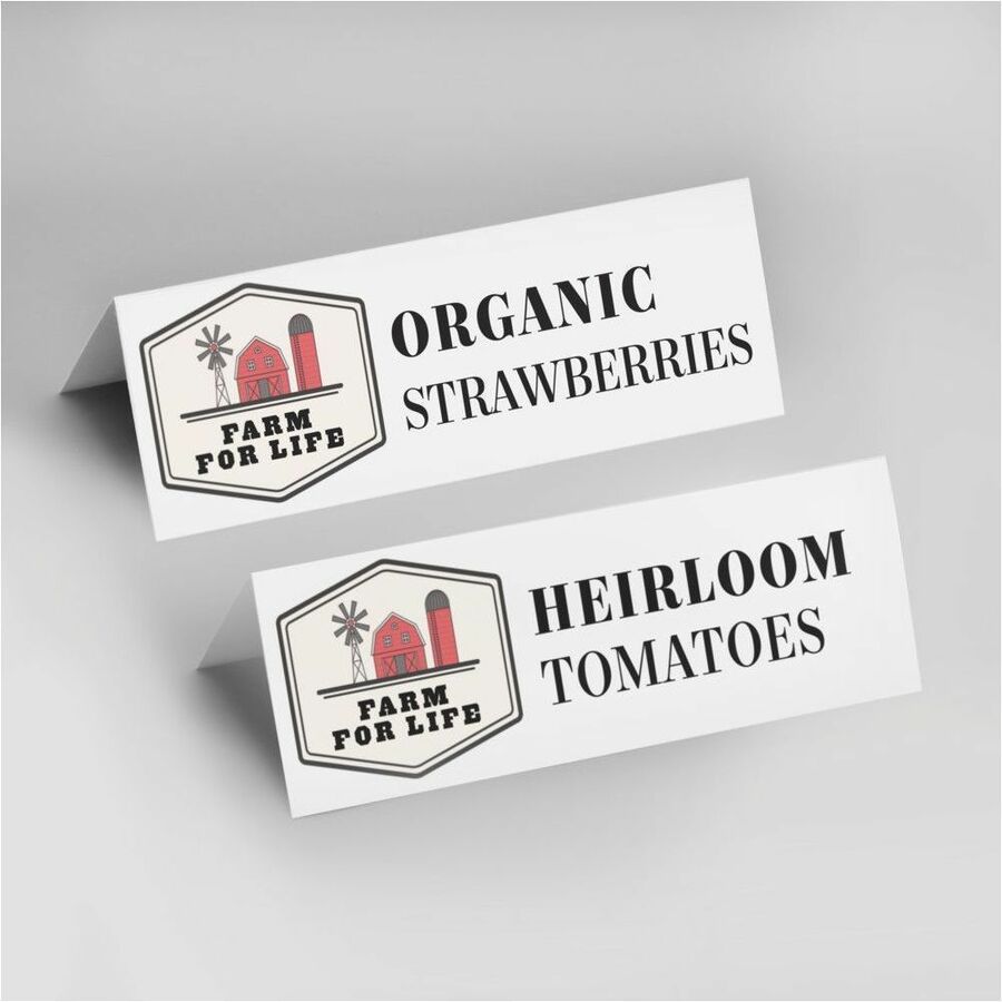 Avery® Medium Tent Cards - 2 1/2" x 8 1/2" - Matte - FSC - Embossed, Heavyweight, Pre-scored, Printable, Durable - Matte