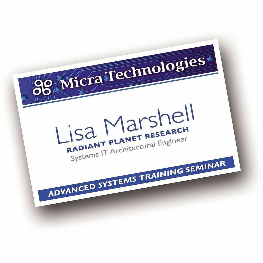 Avery® Name Badge Inserts - Laser, Inkjet - White - 400 / Box
