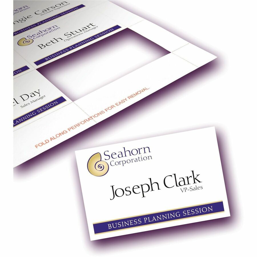Avery® Name Badge Inserts - Laser, Inkjet - White - 400 / Box