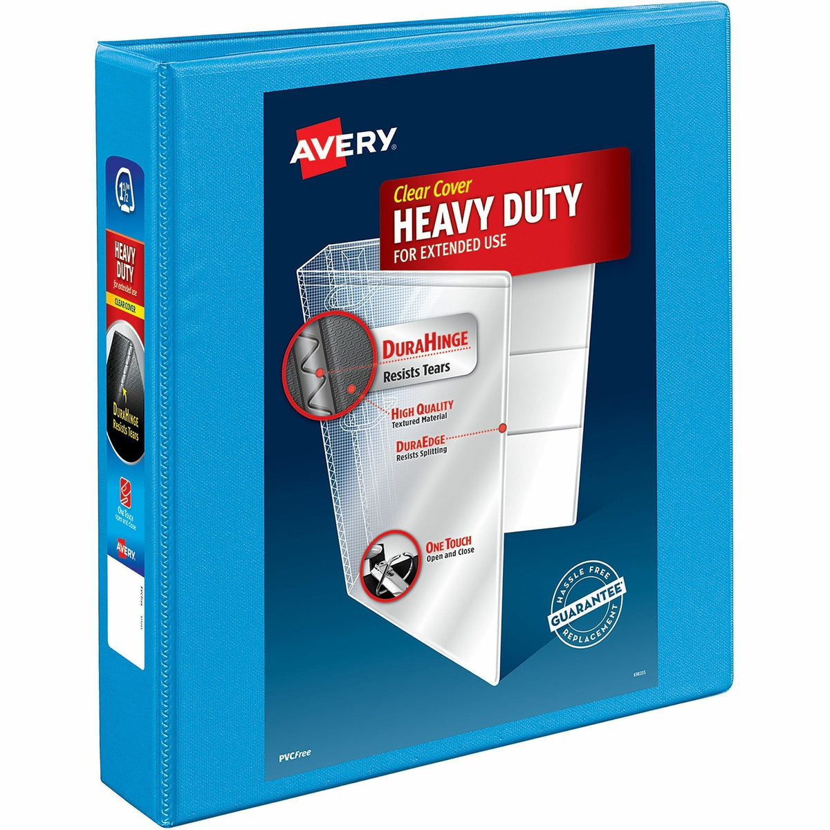Avery® Heavy-duty Nonstick View Binder - 1 1/2" Binder Capacity - Letter - 8 1/2" x 11" Sheet Size - 375 Sheet Capacity 