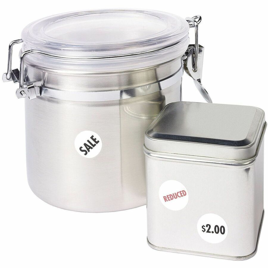Avery® Removable ID Labels - 3/4" Diameter - Removable Adhesive - Circle - Laser, Inkjet - White - 1008 / Pack