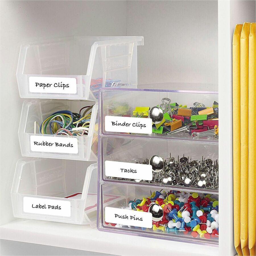 Avery® Removable ID Labels - 3" Width x 1" Length - Removable Adhesive - Rectangle - Laser, Inkjet - White - 250 / Pack