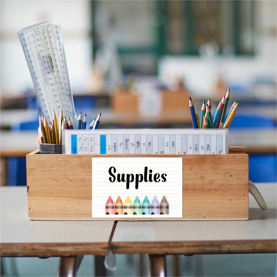 Avery® Removable ID Labels - 6" Width x 4" Length - Removable Adhesive - Rectangle - Laser, Inkjet - White - 40 / Pack