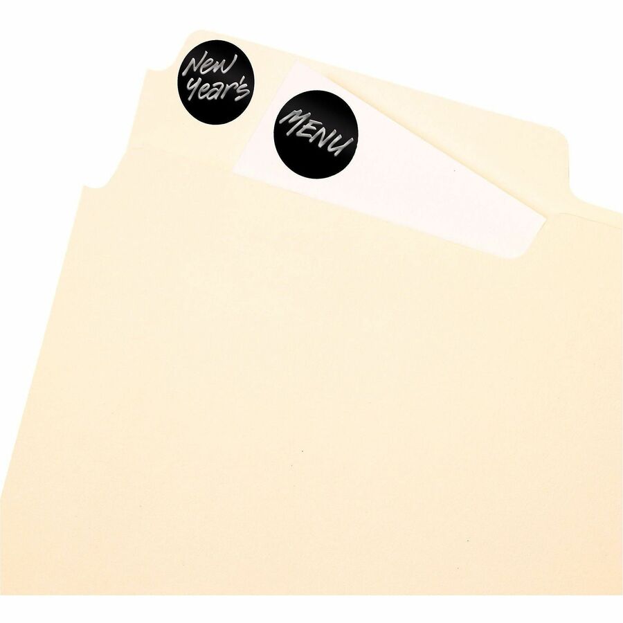 Avery® Color-Coding Labels - 3/4" Diameter - Removable Adhesive - Round - Laser, Inkjet - Black - Paper - 28 / Sheet - 1