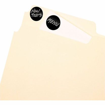 Avery® Color-Coding Labels - 3/4" Diameter - Removable Adhesive - Round - Laser, Inkjet - Black - Paper - 28 / Sheet - 1