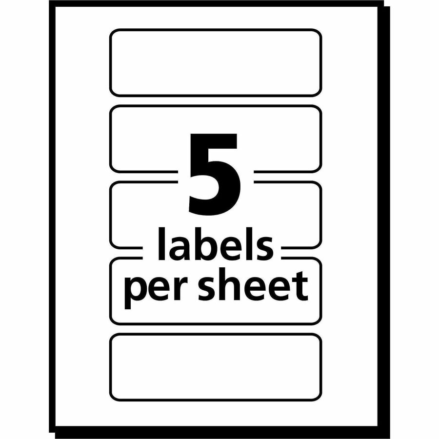 Avery® Rectangular Color-Coding Labels - 1" Width x 3" Length - Removable Adhesive - Rectangle - Laser - Orange - 200 / 