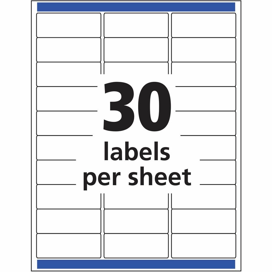 Avery® Easy Peel Return Address Labels - 1" Width x 2 5/8" Length - Permanent Adhesive - Rectangle - Laser - Matte - Cle