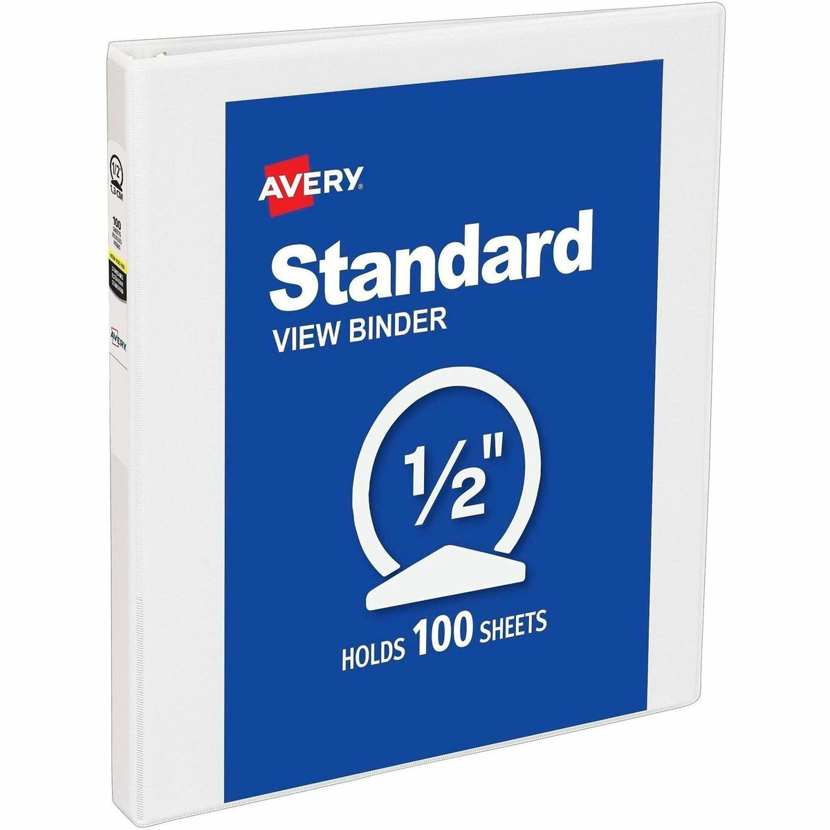Avery® Economy View Binder - 1/2" Binder Capacity - Letter - 8 1/2" x 11" Sheet Size - 100 Sheet Capacity - 3 Ring - Fas