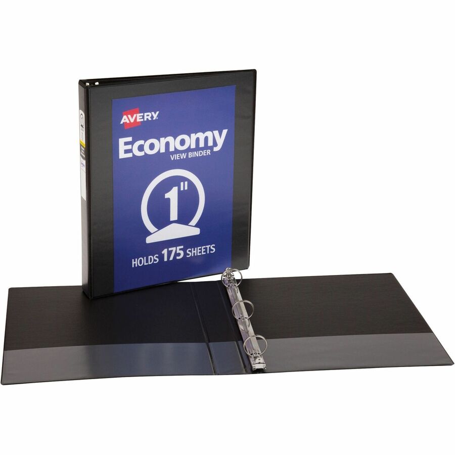 Avery® Economy View Binder - 1" Binder Capacity - Letter - 8 1/2" x 11" Sheet Size - 175 Sheet Capacity - 3 Ring - Faste