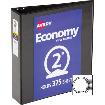 Avery® Economy View Binder - 2" Binder Capacity - Letter - 8 1/2" x 11" Sheet Size - 375 Sheet Capacity - 3 Ring - Faste