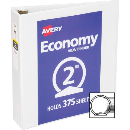 Avery® Economy View Binder - 2" Binder Capacity - Letter - 8 1/2" x 11" Sheet Size - 375 Sheet Capacity - 3 Ring - Faste
