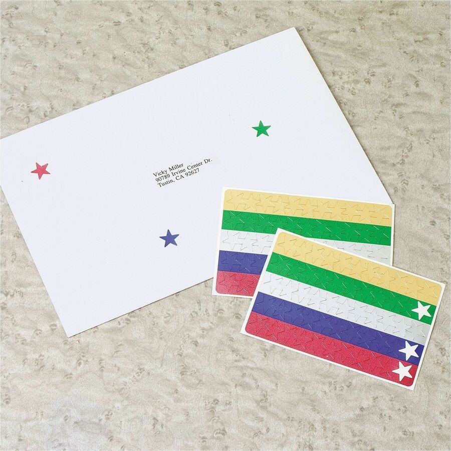 Avery® Assorted Foil Star Labels - Learning Theme/Subject - Star Shape - Permanent Adhesive - 0.50" Height - 440 / Pack