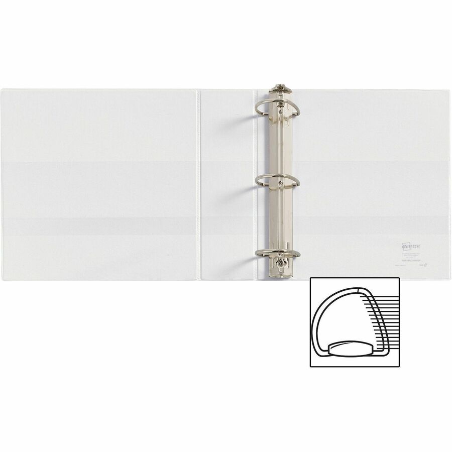 Avery® Durable View Binder - EZD Rings - 3" Binder Capacity - Letter - 8 1/2" x 11" Sheet Size - 670 Sheet Capacity - 3 