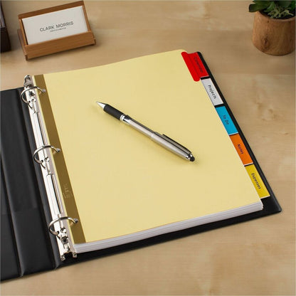 Avery® Big Tab Insertable Dividers - Reinforced Gold Edge - 5 Blank Tab(s) - 5 Tab(s)/Set - 8.5" Divider Width x 11" Div