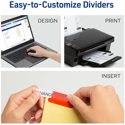 Avery® Big Tab Insertable Dividers - Reinforced Gold Edge - 8 Blank Tab(s) - 8 Tab(s)/Set - 8.5" Divider Width x 11" Div
