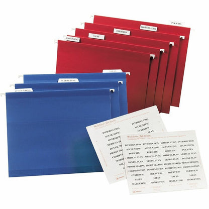Avery® Printable Tab Inserts for Hanging File Folders - 100 Print-on Tab(s) - 5 Tab(s)/Set - 2" Tab Width - Paper Divide