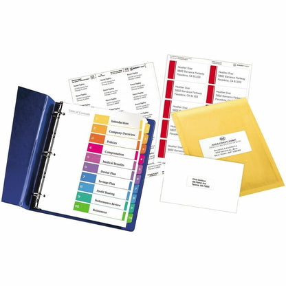 Avery Ready Index Table of Content Dividers - 60 x Divider(s) - 10 Printed Tab(s) - Digit - 1-10 - 10 Tab(s)/Set - 6 / P