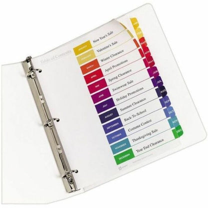 Avery Ready Index Table of Content Dividers - 72 x Divider(s) - 12 Printed Tab(s) - Digit - 1-12 - 12 Tab(s)/Set - 6 / P