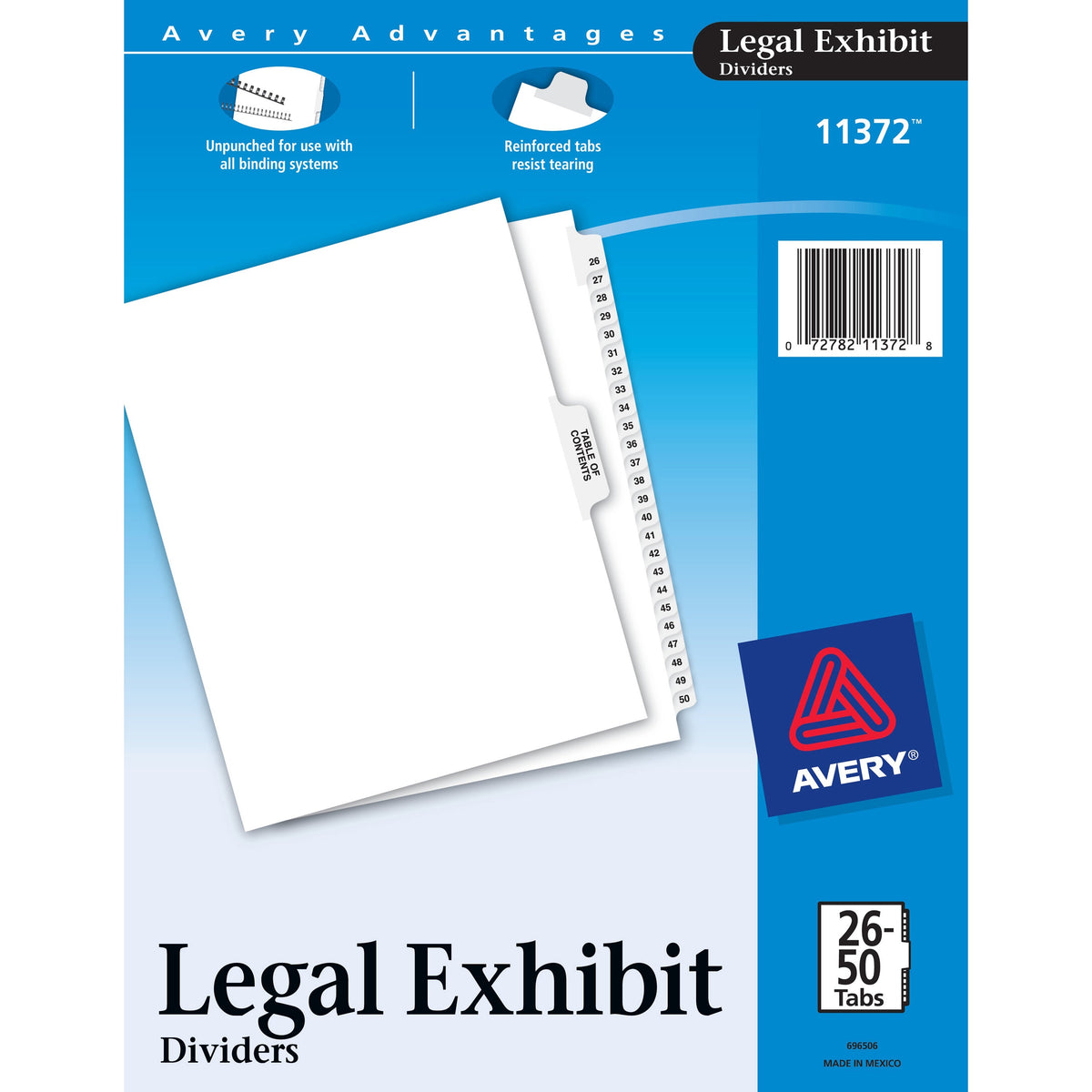Avery® Premium Collated Legal Exhibit Dividers with Table of Contents Tab - Avery Style - 26 x Divider(s) - Printed Tab(