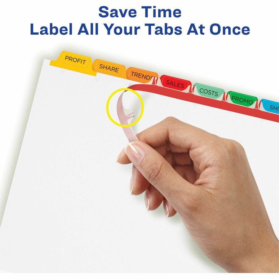 Avery® Index Maker Index Divider - 40 x Divider(s) - 8 Tab(s) - 8 - 8 Tab(s)/Set - 8.5" Divider Width x 11" Divider Leng