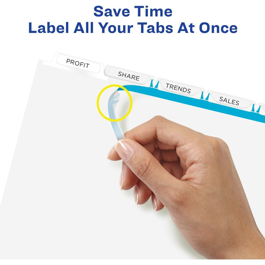 Avery® Index Maker Index Divider - 5 x Divider(s) - 5 - 5 Tab(s)/Set - 9.3" Divider Width x 11.25" Divider Length - 3 Ho