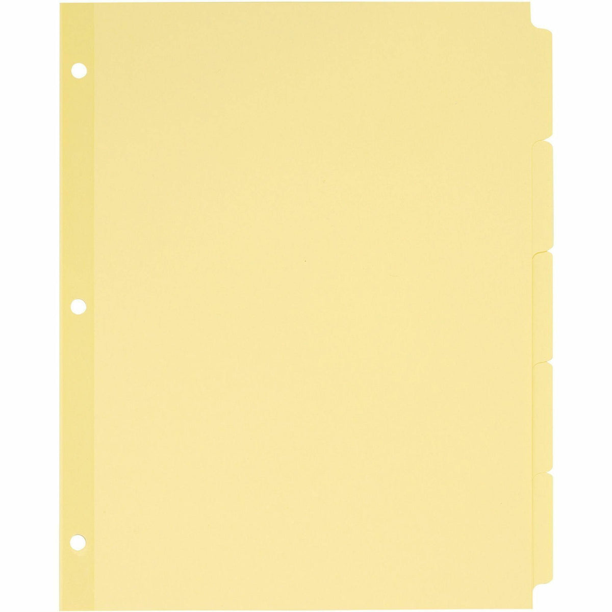 Avery® Plain Tab Write-On Dividers - 5 x Divider(s) - Write-on Tab(s) - 5 Tab(s)/Set - 8.5" Divider Width x 11" Divider 