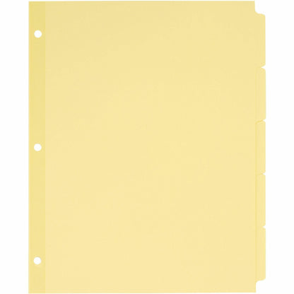 Avery® Plain Tab Write-On Dividers - 5 x Divider(s) - Write-on Tab(s) - 5 Tab(s)/Set - 8.5" Divider Width x 11" Divider 