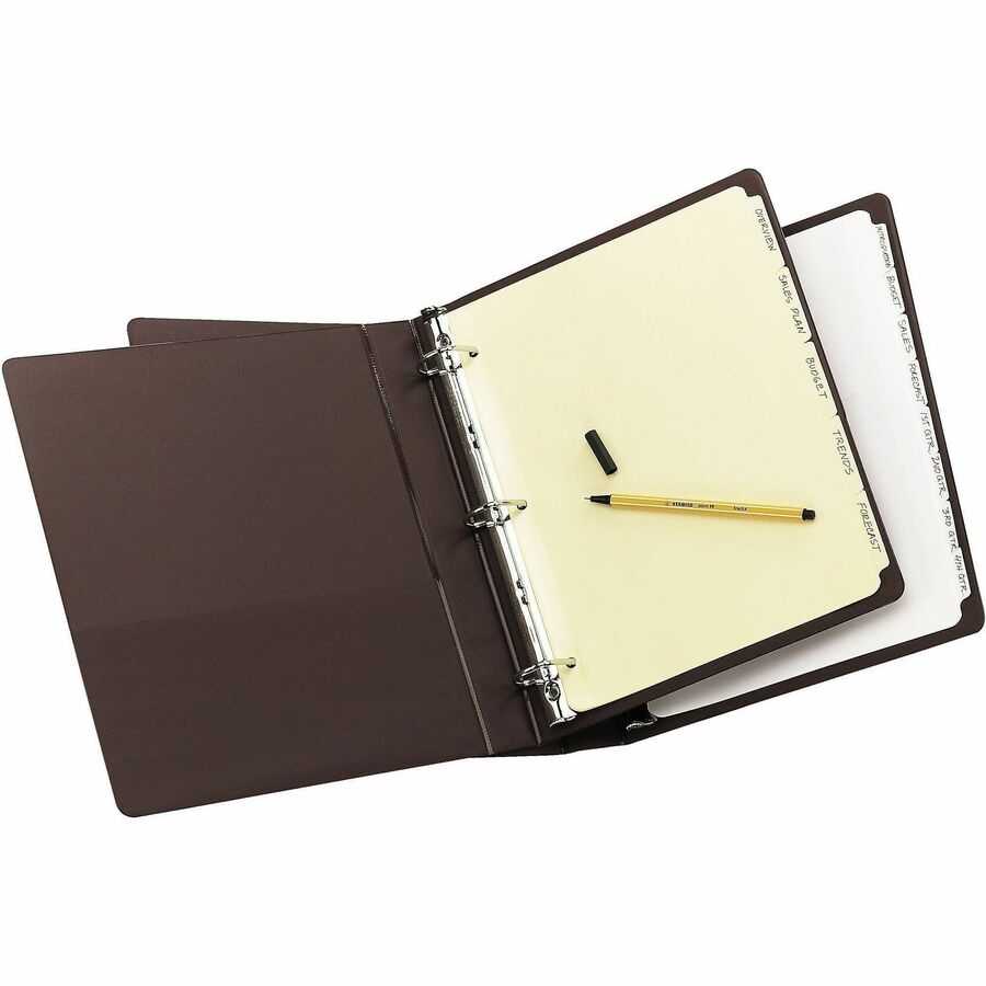 Avery® Plain Tab Write-On Dividers - 5 x Divider(s) - Write-on Tab(s) - 5 Tab(s)/Set - 8.5" Divider Width x 11" Divider 