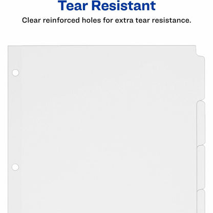 Avery® Plain Tab Write-On Dividers - 5 x Divider(s) - 5 Tab(s)/Set - 8.5" Divider Width x 11" Divider Length - Letter - 