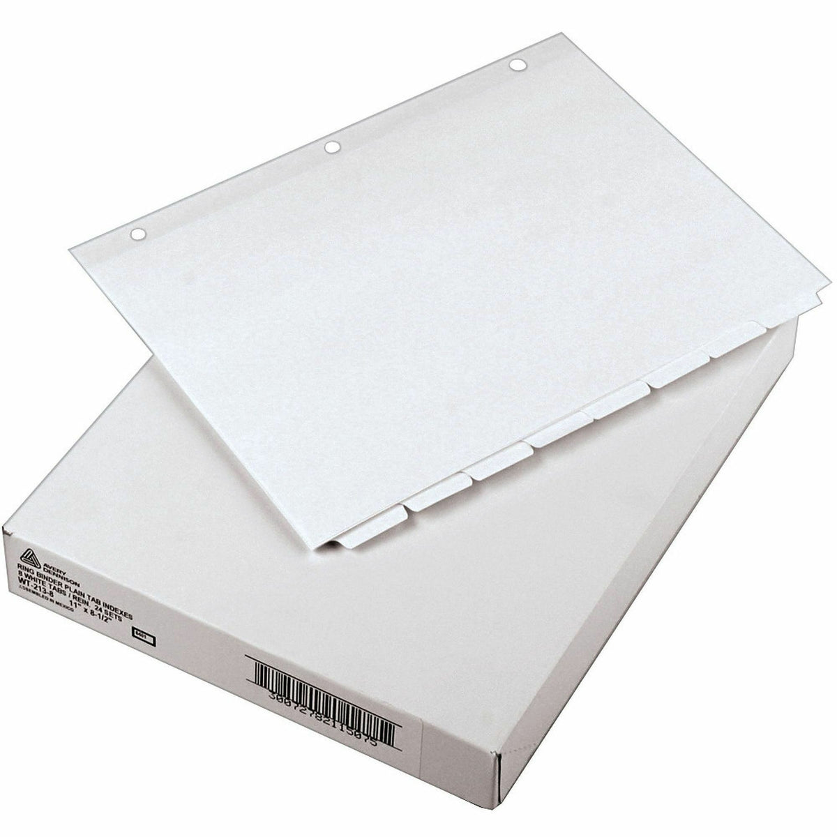 Avery® Plain Tab Write-On Dividers - 8 x Divider(s) - 8 Tab(s)/Set - 8.5" Divider Width x 11" Divider Length - Letter - 