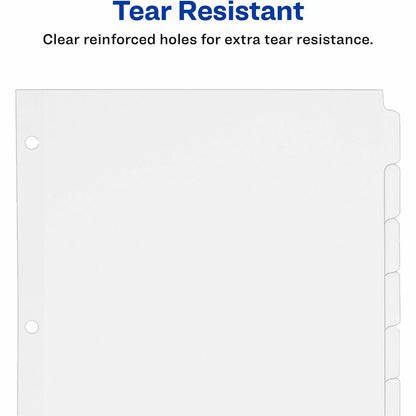 Avery® Plain Tab Write-On Dividers - 8 x Divider(s) - 8 Tab(s)/Set - 8.5" Divider Width x 11" Divider Length - Letter - 