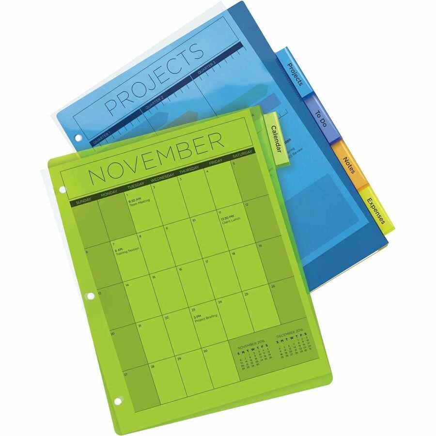 Avery Big Tab Insertable Plastic Dividers - 5 x Divider(s) - 5 Tab(s) - 5 - 5 Tab(s)/Set - 9.3" Divider Width x 11.12" D