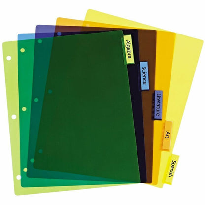 Avery Big Tab Insertable Plastic Dividers - 5 x Divider(s) - 5 Tab(s) - 5 - 5 Tab(s)/Set - 9.3" Divider Width x 11.12" D