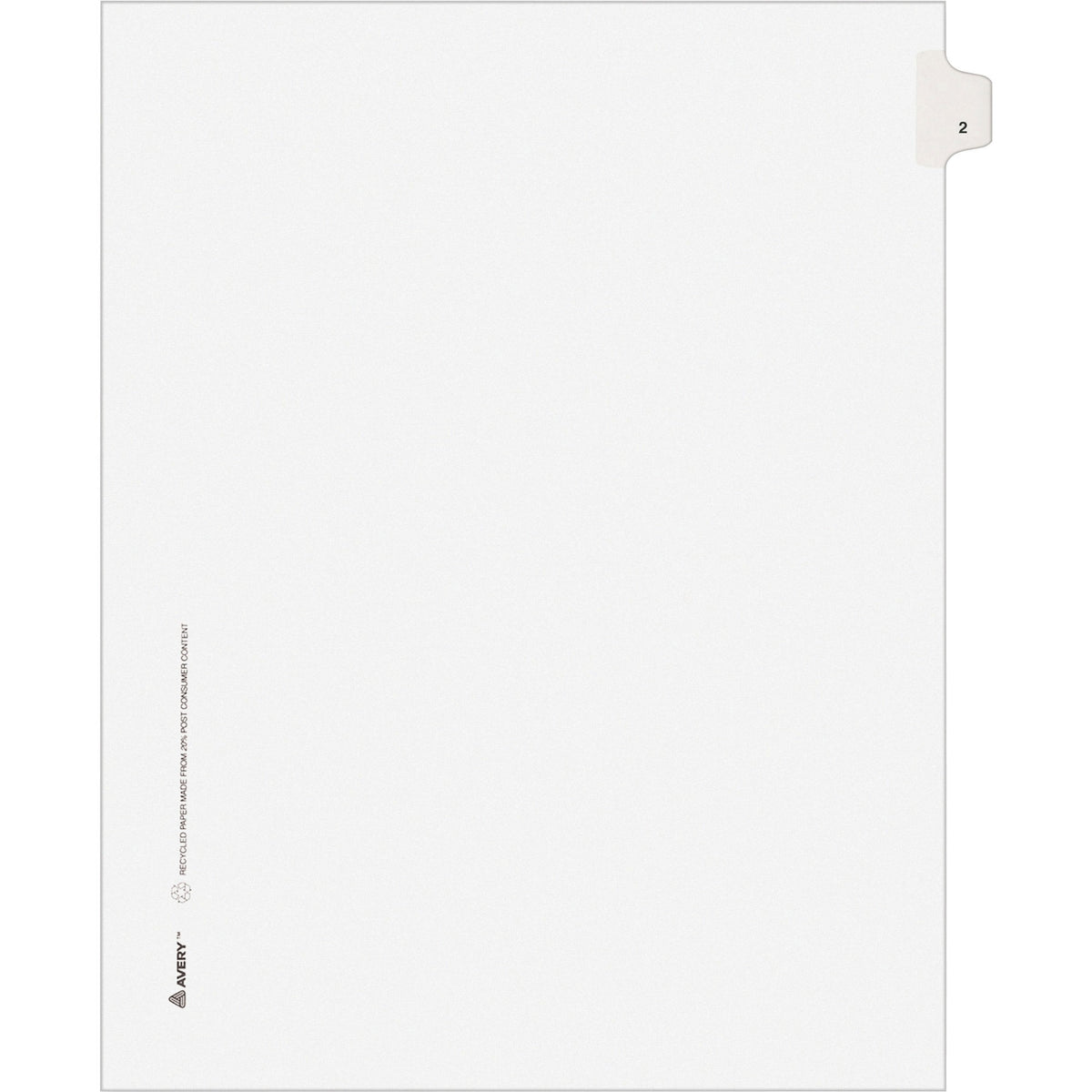 Avery® Individual Legal Exhibit Dividers - Avery Style - Unpunched - 25 x Divider(s) - 25 Printed Tab(s) - Digit - 2 - 1
