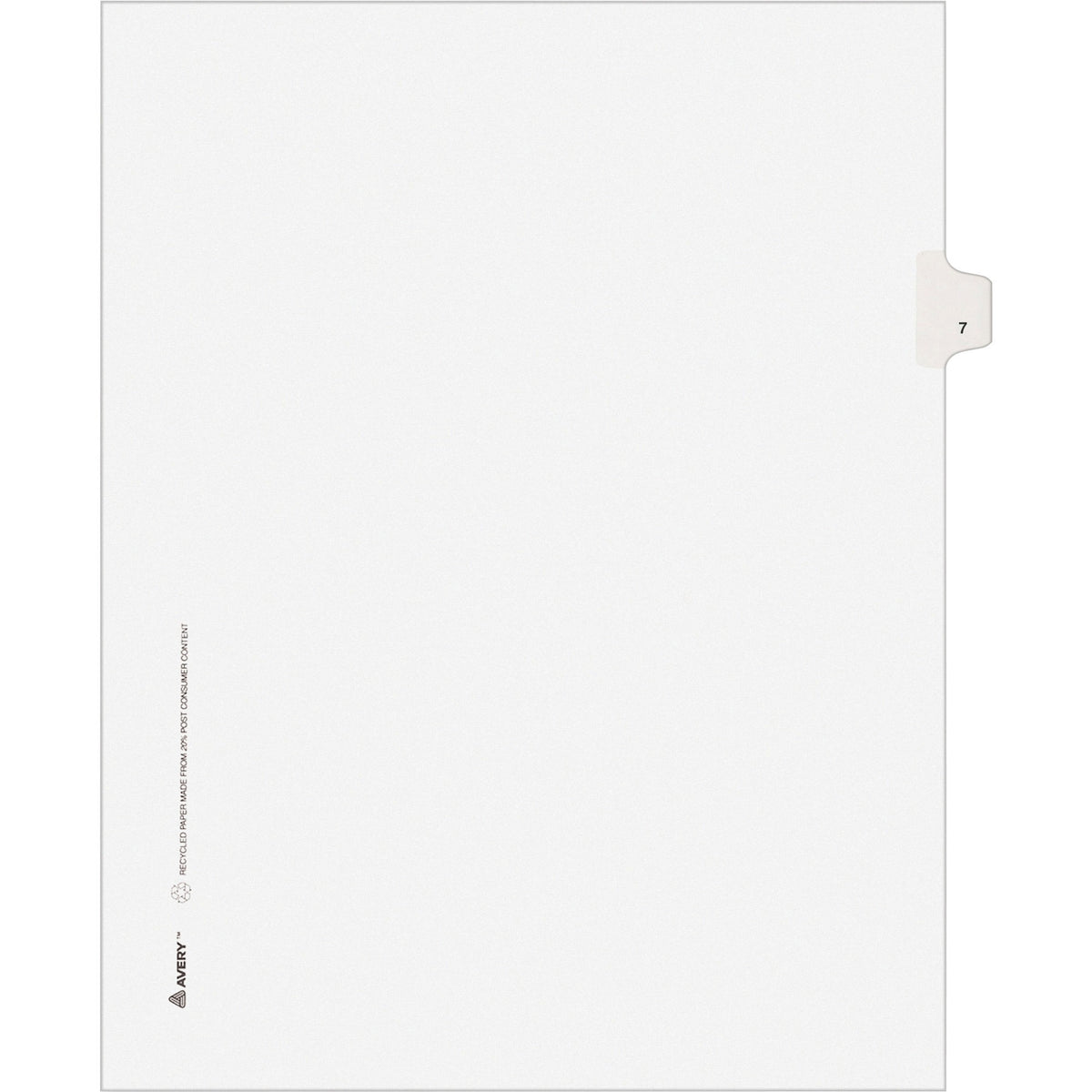 Avery® Individual Legal Exhibit Dividers - Avery Style - Unpunched - 25 x Divider(s) - 25 Printed Tab(s) - Digit - 7 - 1