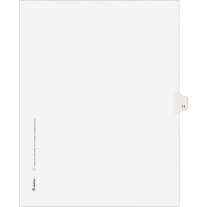Avery® Individual Legal Exhibit Dividers - Avery Style - Unpunched - 25 x Divider(s) - 25 Printed Tab(s) - Digit - 13 - 