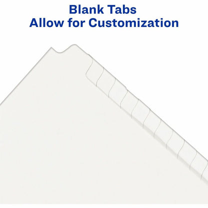 Avery® Standard Collated Legal Dividers - 1 x Divider(s) - Blank Side Tab(s) - 25 Tab(s)/Set - 8.5" Divider Width x 11" 