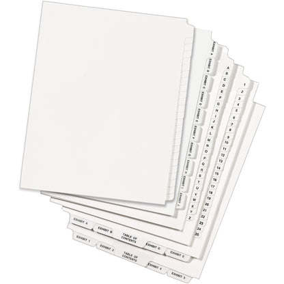 Avery® Standard Collated Legal Dividers - 1 x Divider(s) - Blank Side Tab(s) - 25 Tab(s)/Set - 8.5" Divider Width x 11" 