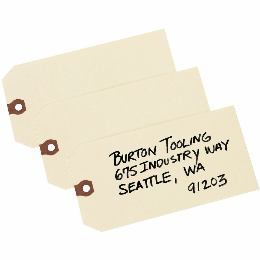 Avery® Unstrung Shipping Tags, 11.5 pt. Stock, 2-3/4" x 1-3/8" , 1,000 Manila Hang Tags - 2.75" Length x 1.37" Width - R
