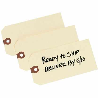 Avery® Unstrung Shipping Tags, 11.5 pt. Stock, 3-3/4"x1-7/8" , 1,000 Manila Hang Tags - 3.75" Length x 1.87" Width - Rec