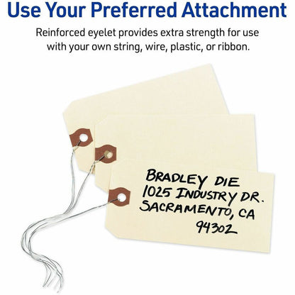 Avery® Unstrung Shipping Tags, 11.5 pt. Stock, 4-3/4" x 2-3/8" , 1,000 Manila Hang Tags - 4.75" Length x 2.37" Width - R
