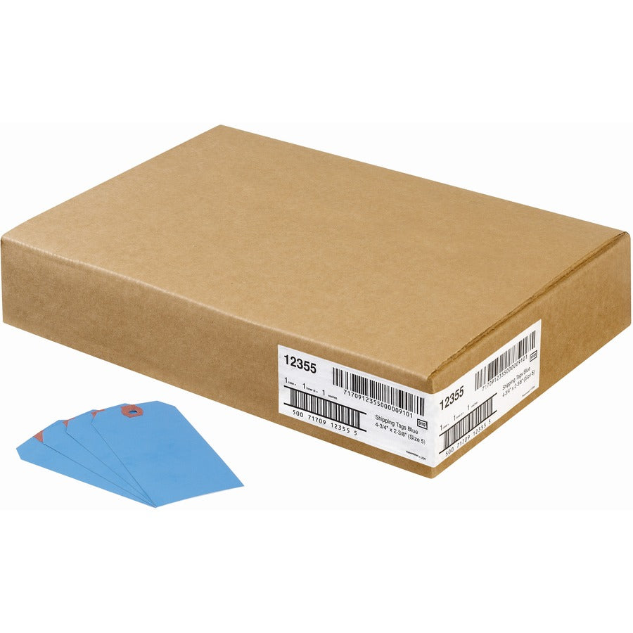Avery® Unstrung Shipping Tags, 11.5 pt. Stock, 4-3/4" x 2-3/8" , 1,000 Blue Hang Tags - 4.75" Length x 2.37" Width - Rec