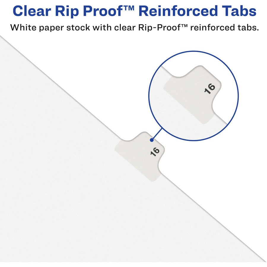 Avery® Individual Bottom Tab Legal Dividers - 25 x Divider(s) - Bottom Tab(s) - Exhibit M - 1 Tab(s)/Set - 1 Pack