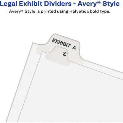Avery® Individual Bottom Tab Legal Dividers - 25 x Divider(s) - Bottom Tab(s) - Exhibit M - 1 Tab(s)/Set - 1 Pack
