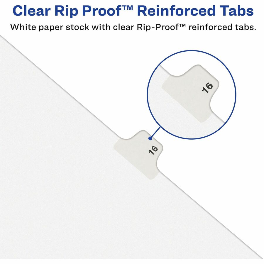 Avery® Individual Bottom Tab Legal Dividers - 25 x Divider(s) - Bottom Tab(s) - Exhibit T - 1 Tab(s)/Set - 1 Pack